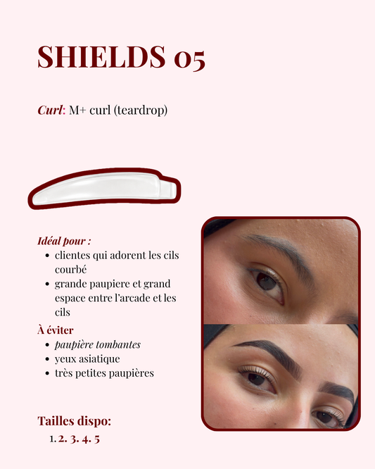 Pads 05 Rehaussement de Cils Courbure M | 5 paires | Yasmeen Beauty