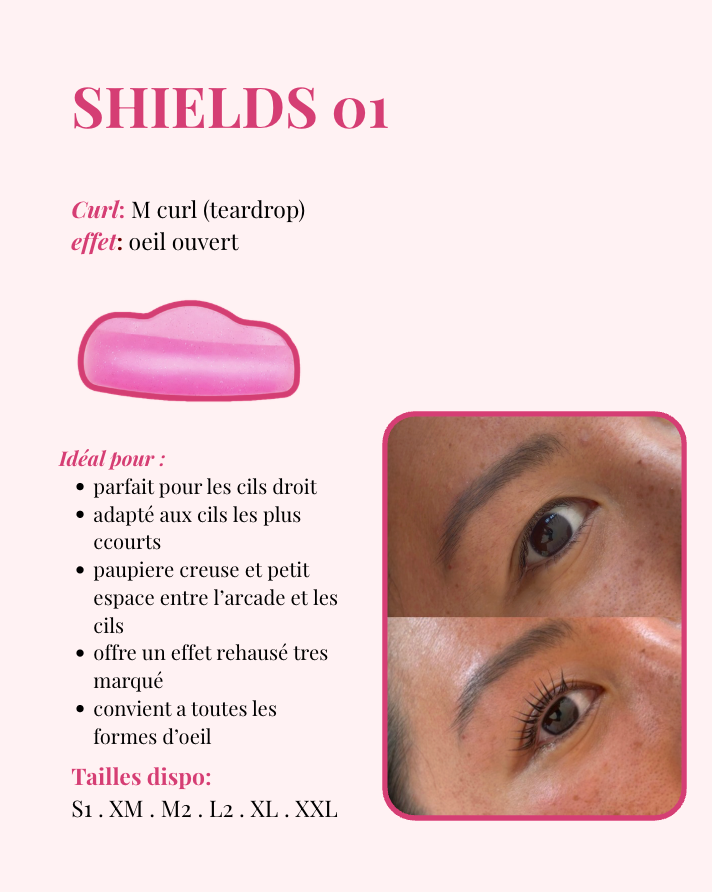 Pads 01 Courbure M Pour un rehaussement de cils| 6 paires | Yasmeen Beauty