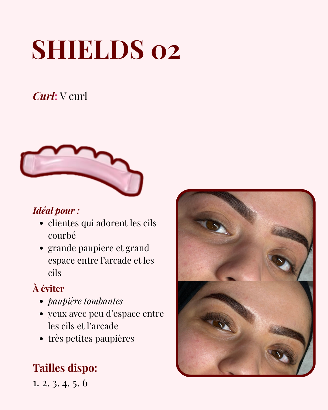 Pads 02 Lashlift Courbure V | 6 paires | Yasmeen Beauty