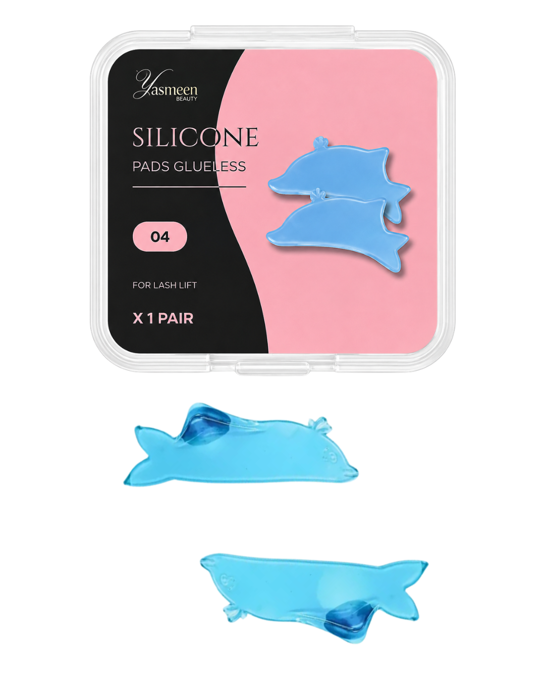 Pads plat Dauphin Silicone Rehaussement de Cils Koréen  REF 04 | 1 paire | Yasmeen Beauty